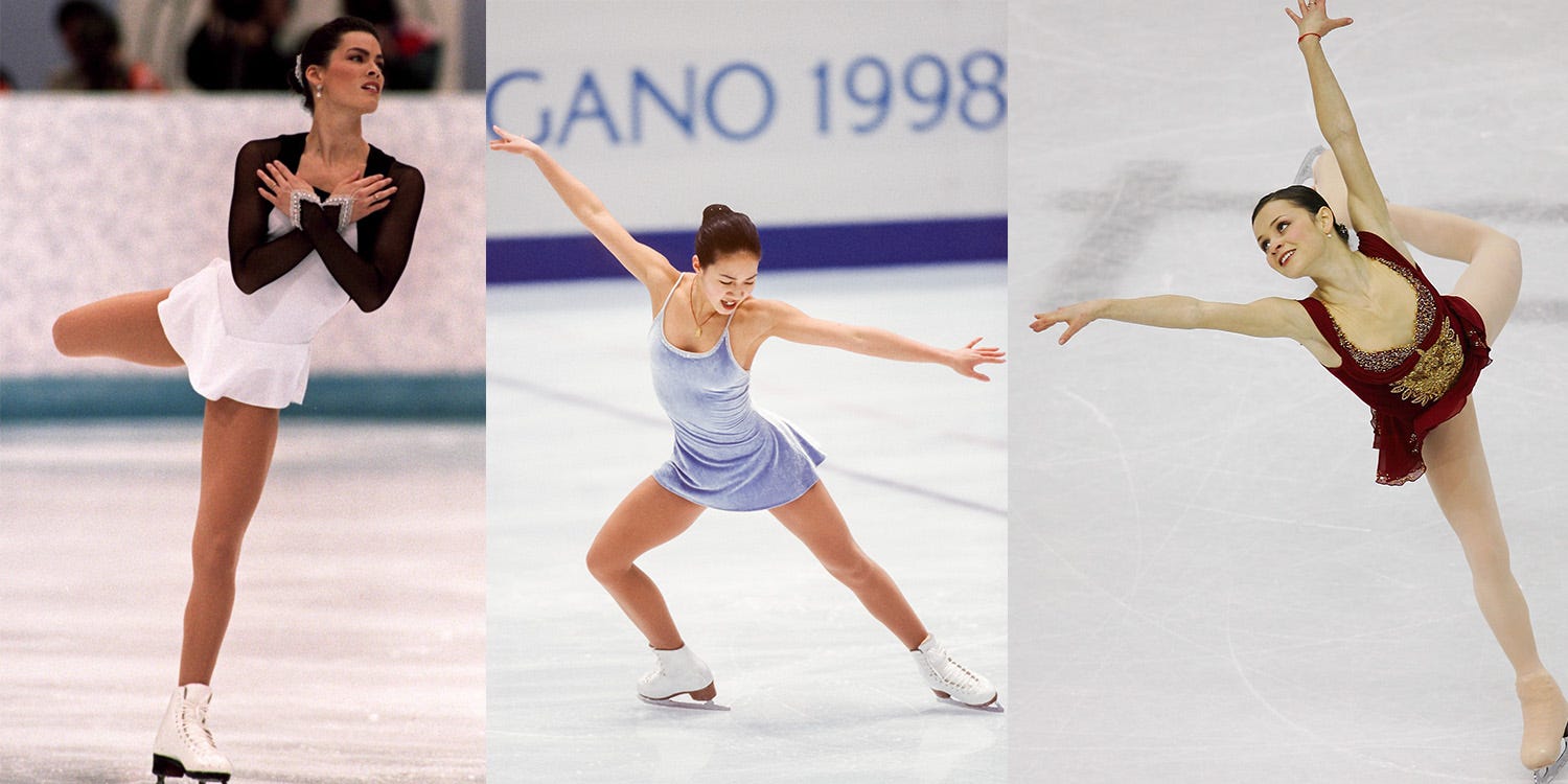 1990s figure skating champions performing at competitive events