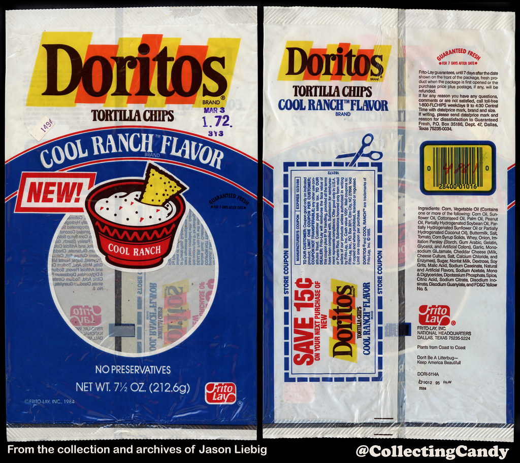 3D Doritos the iconic puffed triangle snack chips from Frito-Lay in the 90s