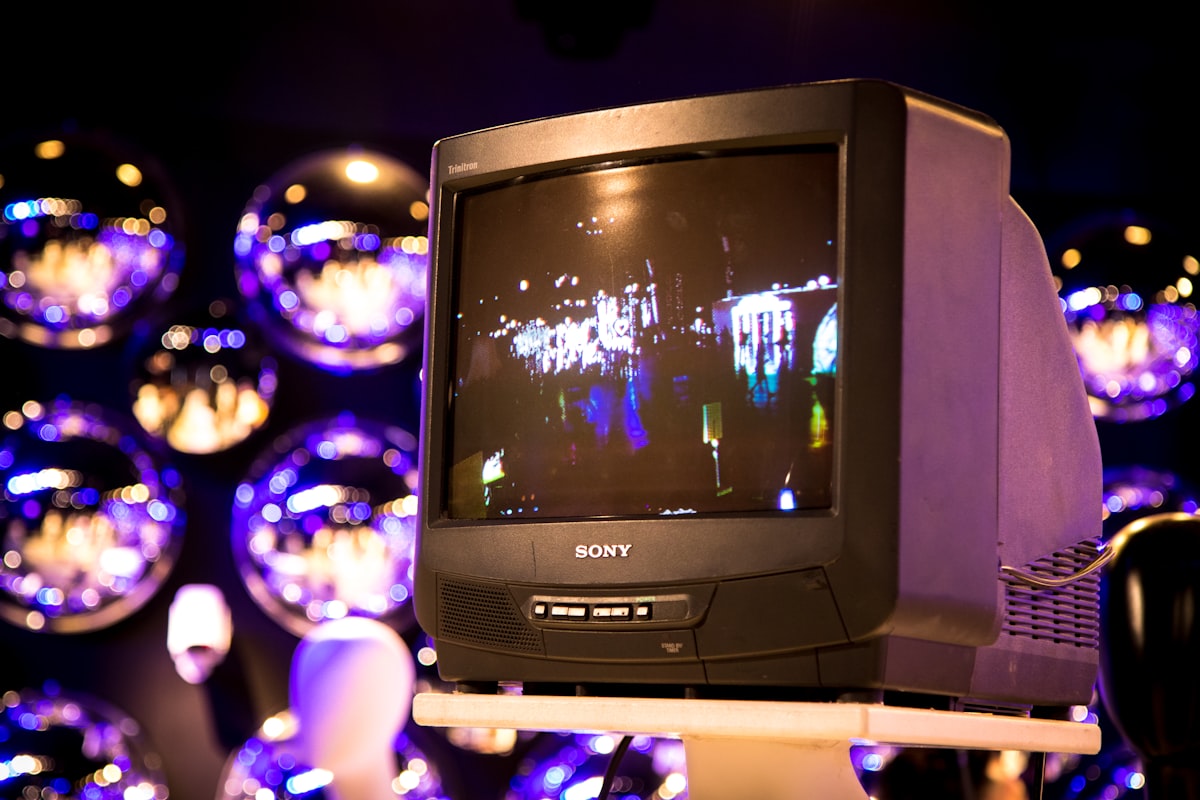 Close-up of a CRT television screen representing the end of an era for 90s Nickelodeon