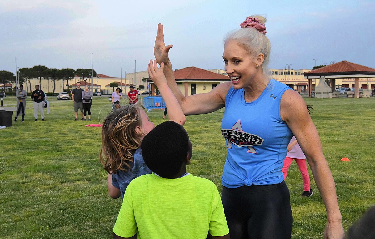 American Gladiators stars including Nitro and Laser at a public appearance