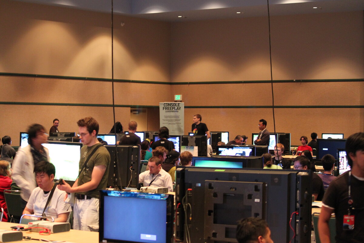 Classic arcade room filled with vintage game cabinets