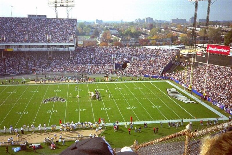 Baltimore Colts football game at Memorial Stadium 1980s crowd fans