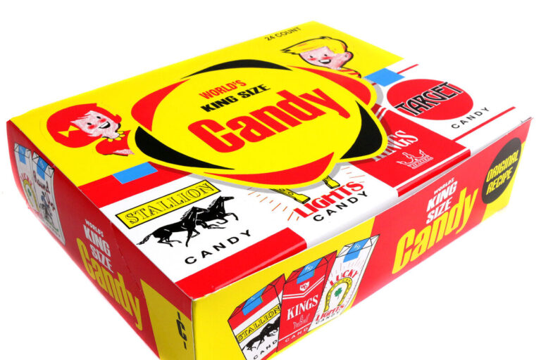 candy cigarettes box retro 80s 90s childhood fake smoking chalky sticks