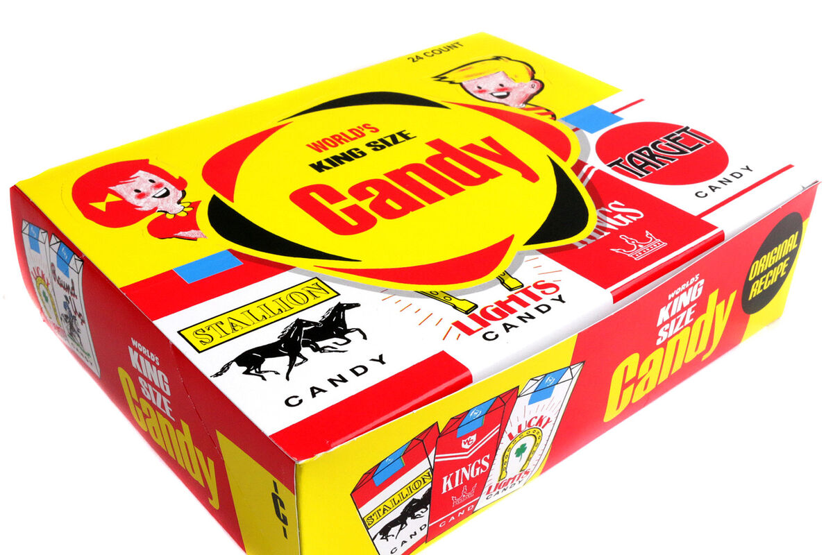 candy cigarettes box retro 80s 90s childhood fake smoking chalky sticks