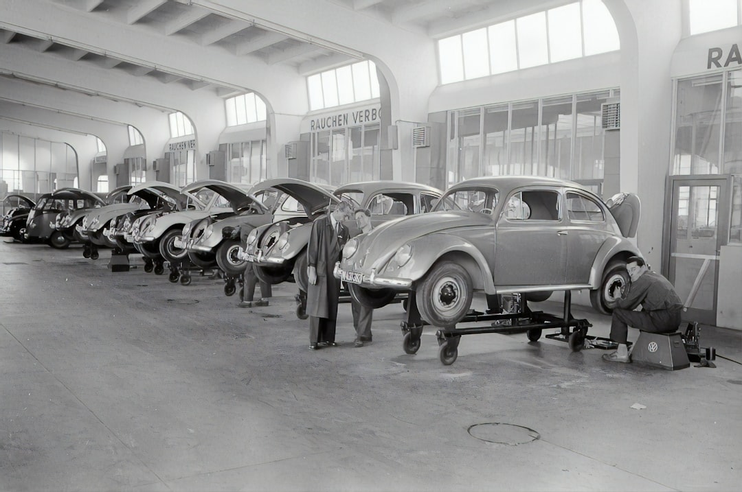Car factory assembly line similar to DeLorean production facility