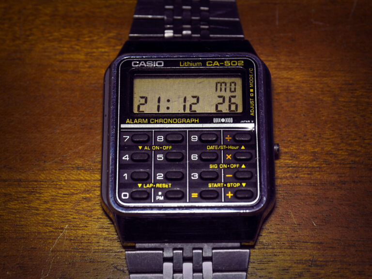 Casio CA-502 calculator watch from 1984