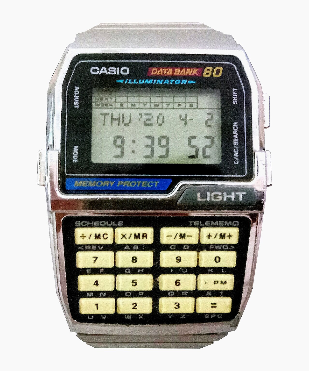Casio Data Bank DBC-810 digital watch from the 80s