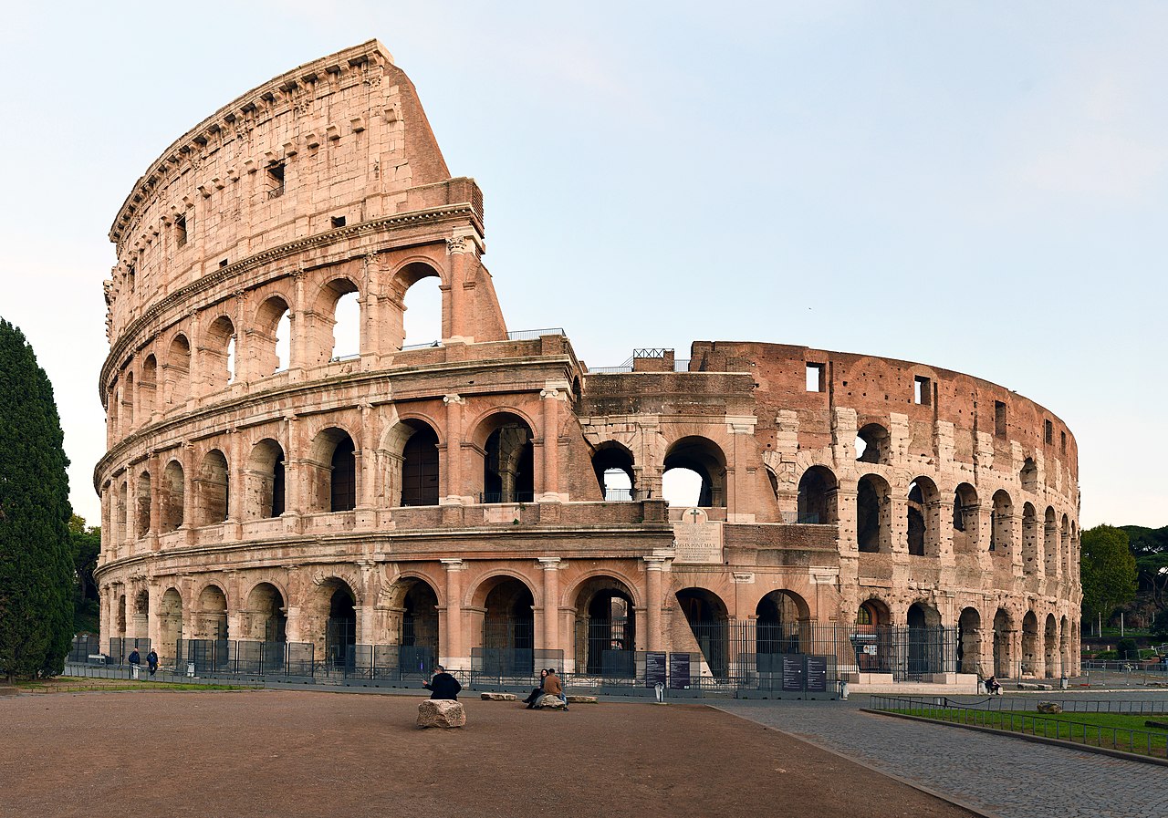 Roman Colosseum arena where the original gladiators competed in ancient combat