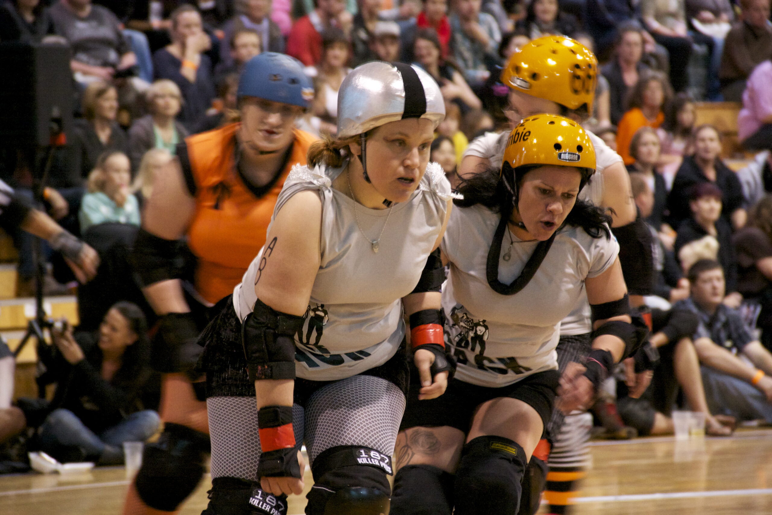 Convict City Rollers roller derby bout showing modern derby intensity