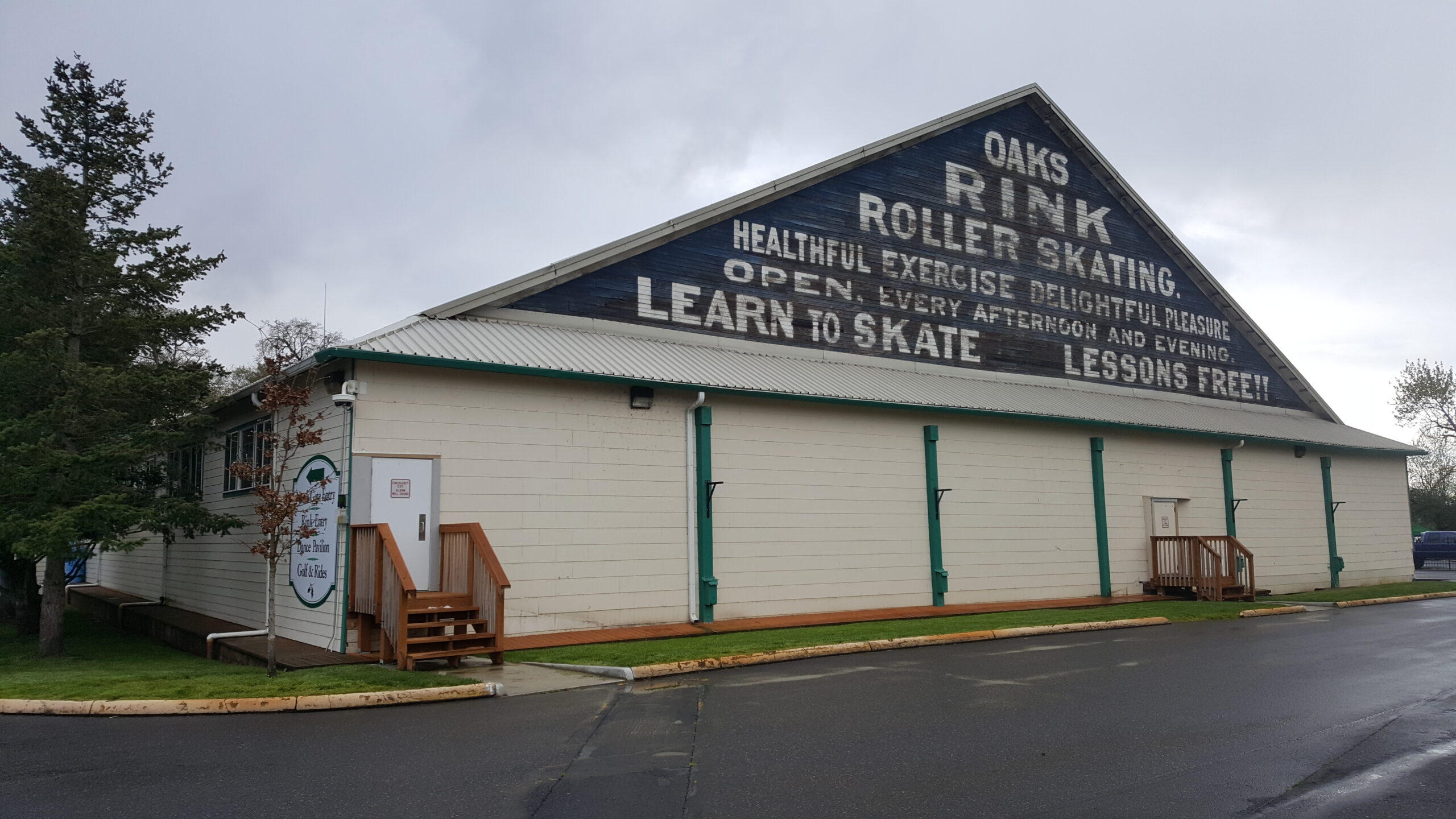 Classic roller skating rink similar to where roller derby bouts were held