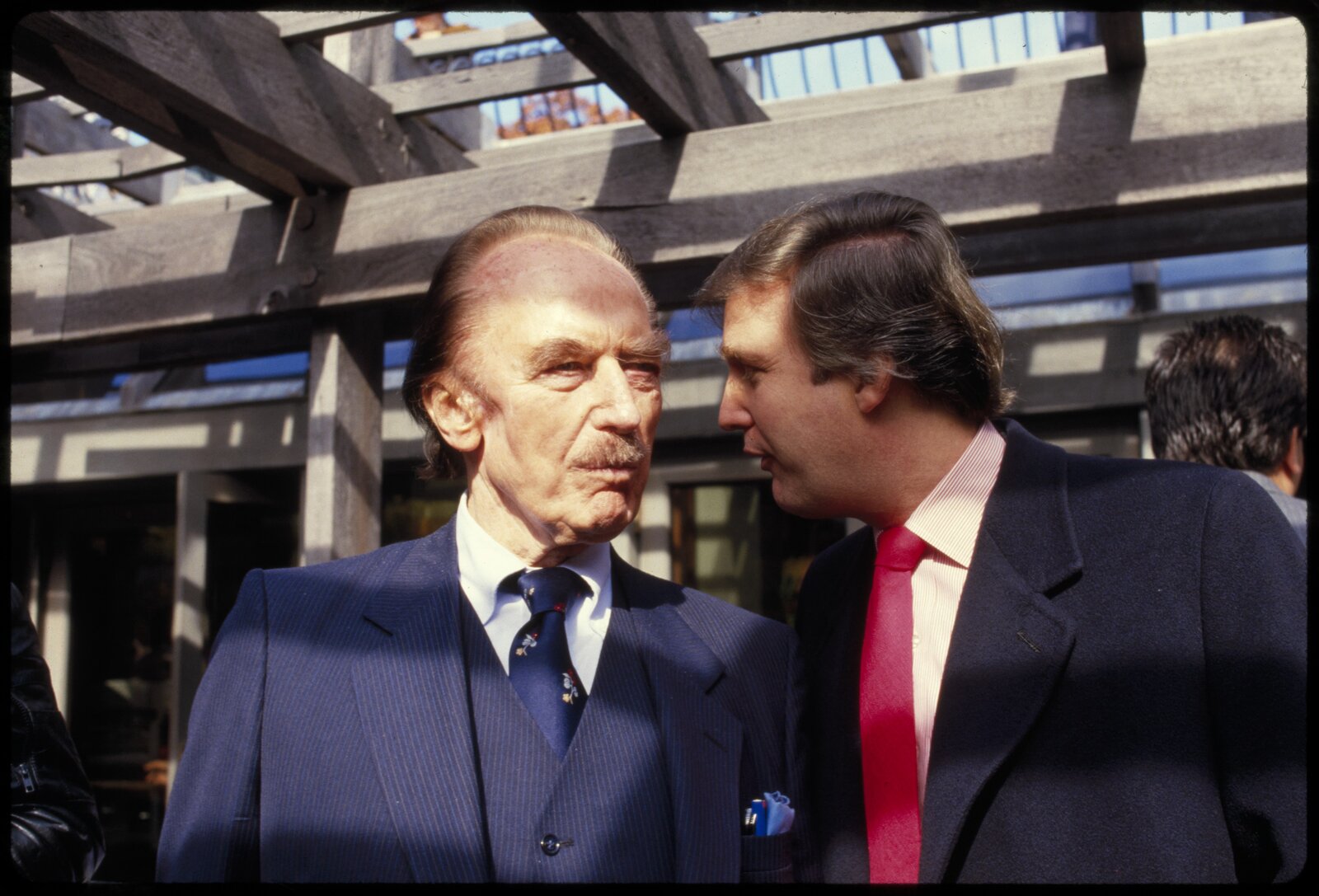 Donald Trump with father Fred Trump at event