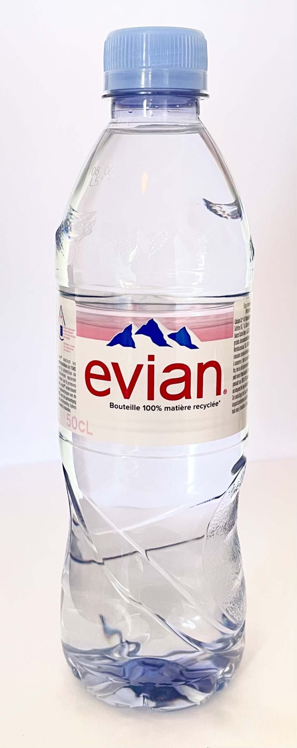 Evian natural spring water bottle from the French Alps premium bottled water brand