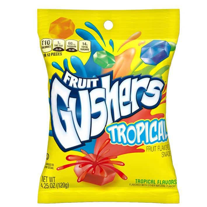Gushers fruit snacks with liquid centers a beloved 90s gummy candy treat