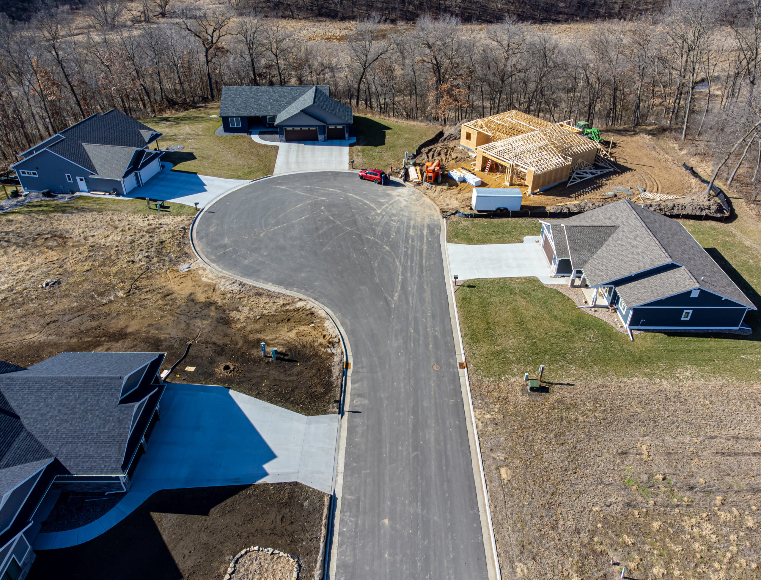 Suburban cul-de-sac neighborhood street where 80s kids played outside
