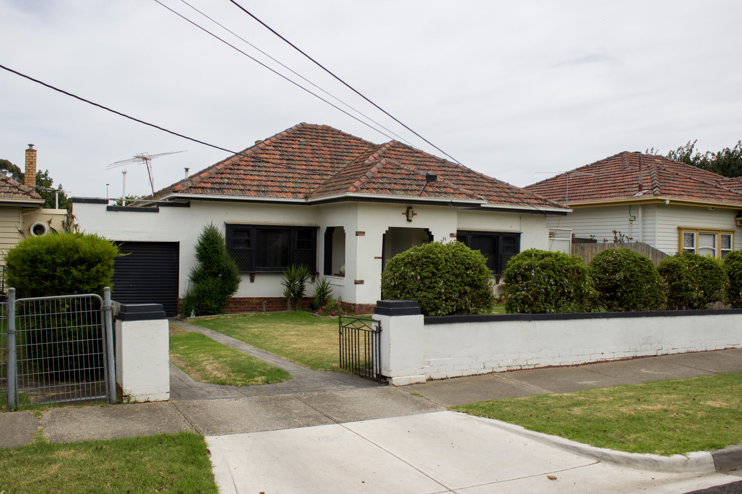 Suburban house with front porch where kids knocked asking friends to play