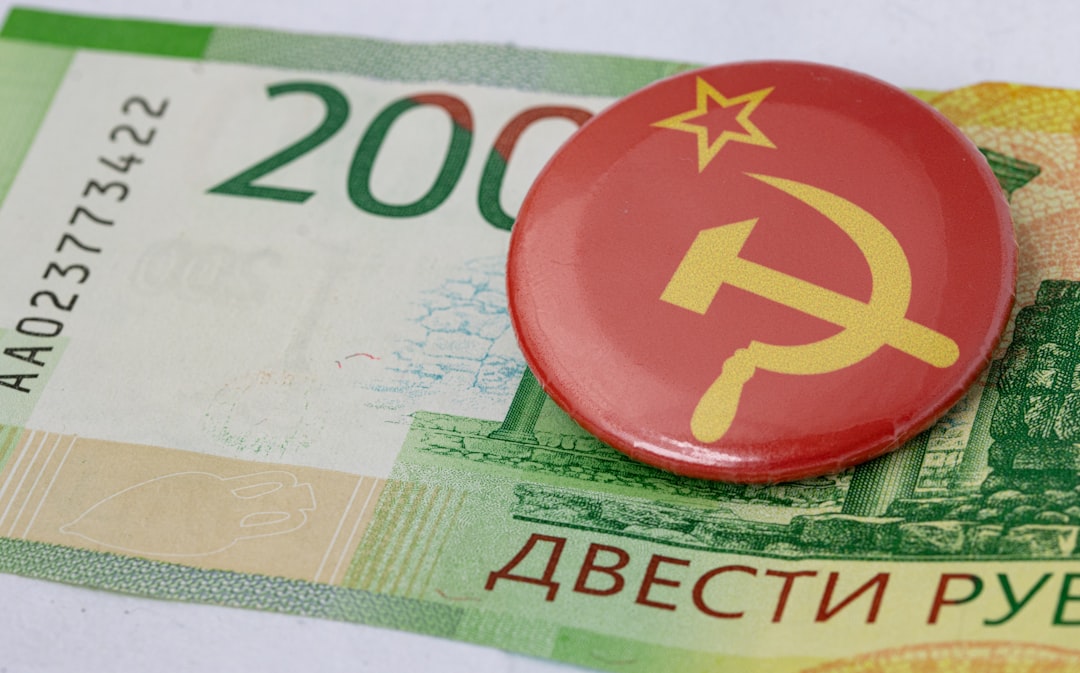 Soviet Union flag and symbols of the Cold War era