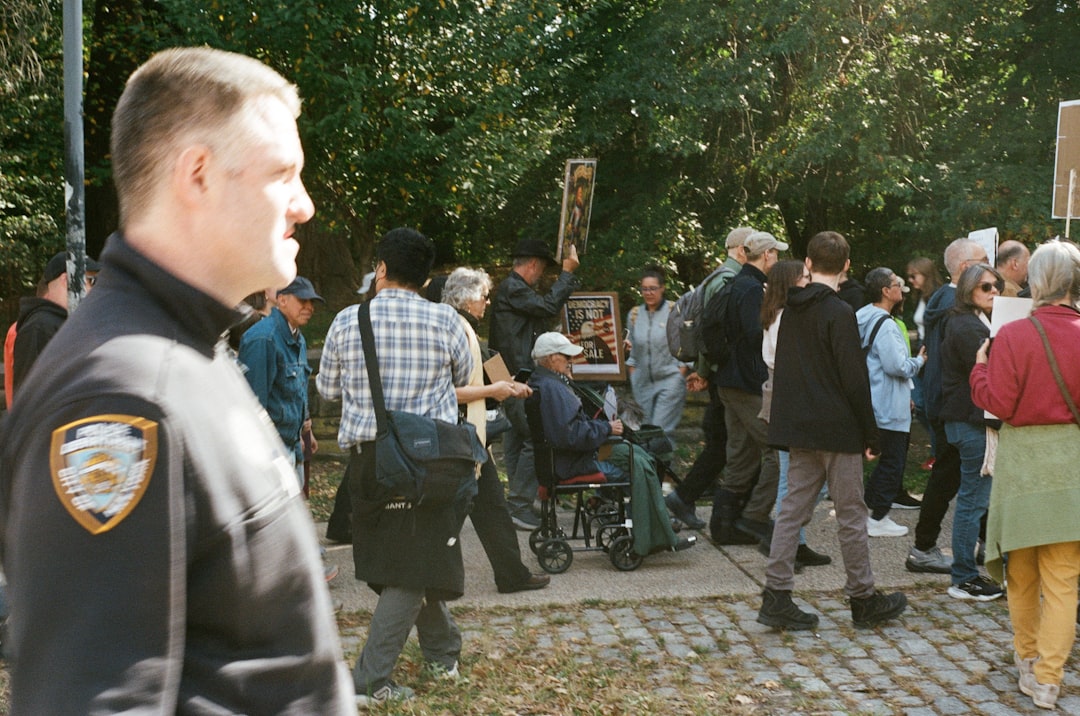Crowd protesting for freedom and independence