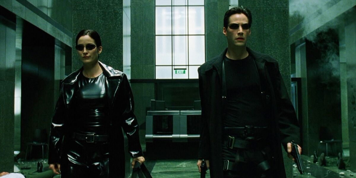 The Matrix 1999 - Keanu Reeves as Neo in the iconic cyberpunk sci-fi film that released March 31 1999
