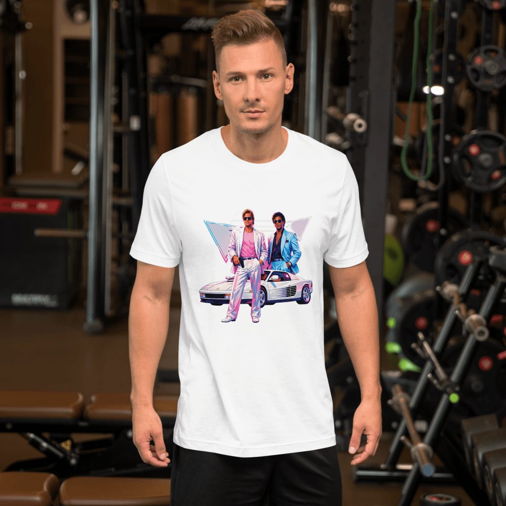 Miami Vice Crockett Tubbs Ferrari Retro 80s T-Shirt
