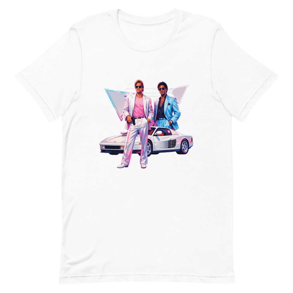 Miami Vice Crockett Tubbs Ferrari Retro 80s T-Shirt