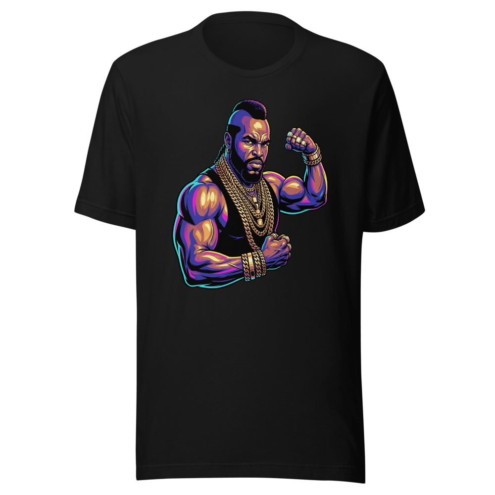 Mr T 80s Gold Chains Retro Muscle Flexing T-Shirt