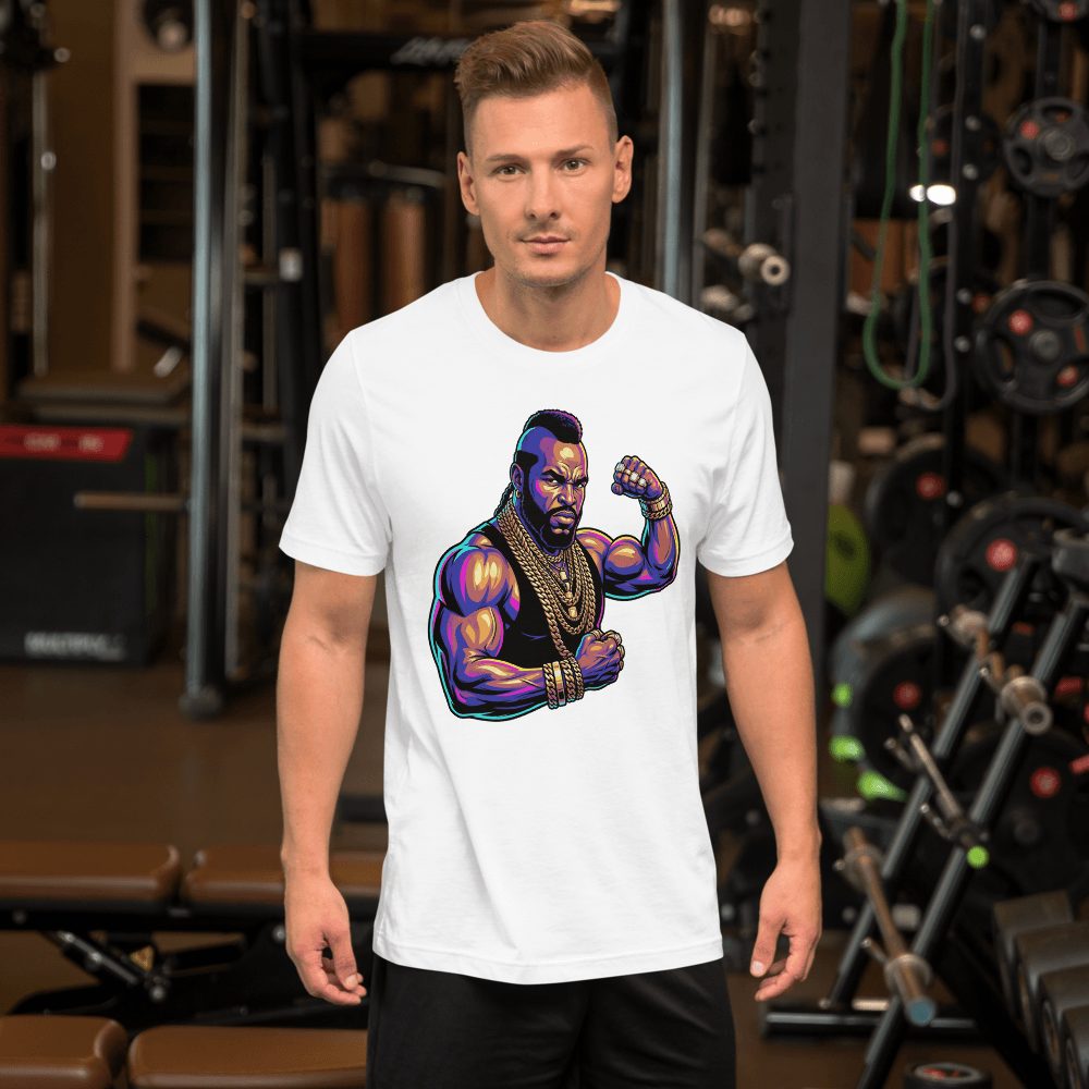 Mr T 80s Gold Chains Retro Muscle Flexing T-Shirt