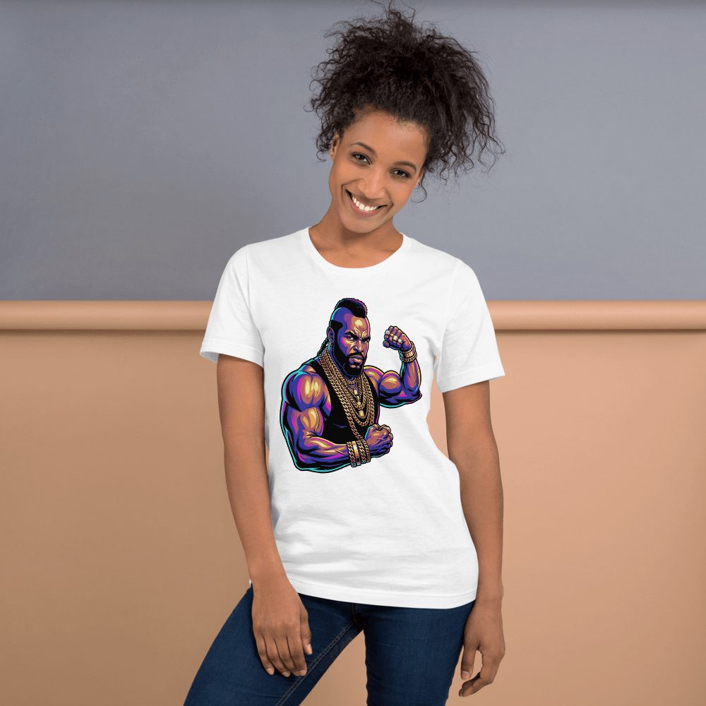 Mr T 80s Gold Chains Retro Muscle Flexing T-Shirt