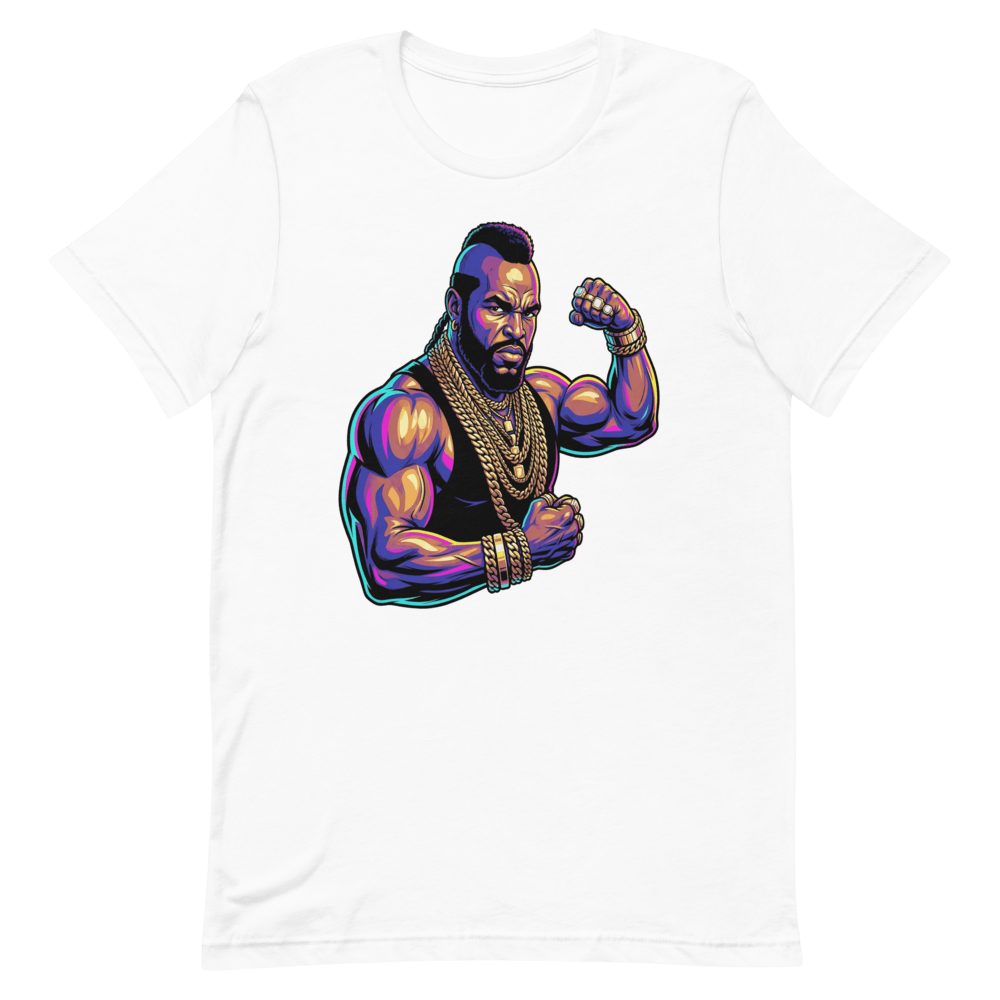 Mr T 80s Gold Chains Retro Muscle Flexing T-Shirt
