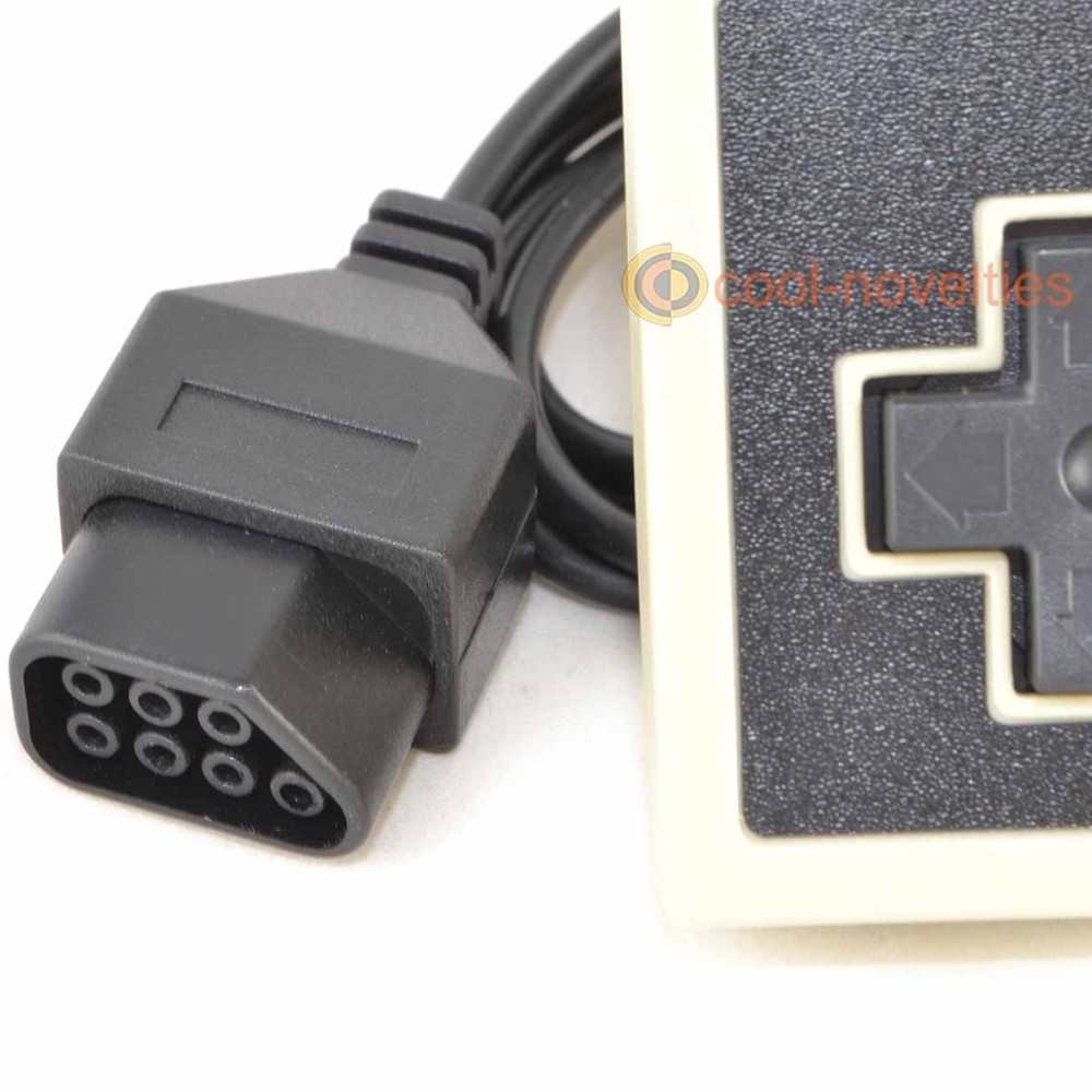The original NES controller with its iconic rectangular design and directional pad