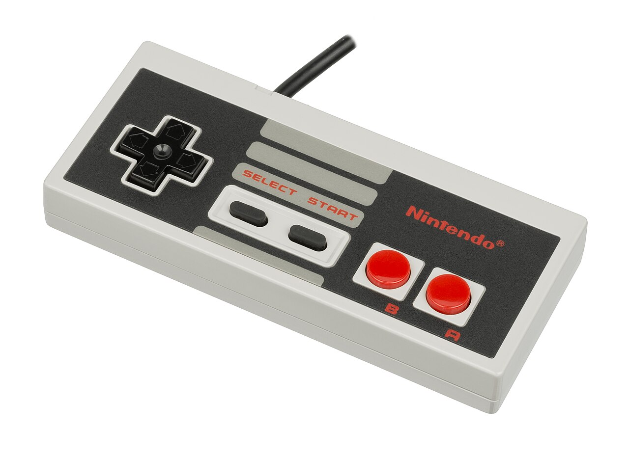 Nintendo Entertainment System NES controller classic rectangular design retro gaming