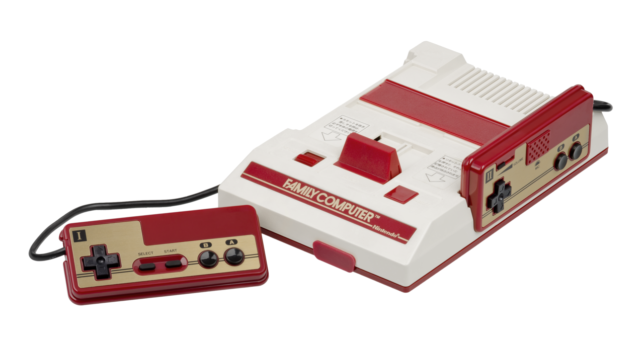 Nintendo Famicom console set with controllers Japanese original Family Computer