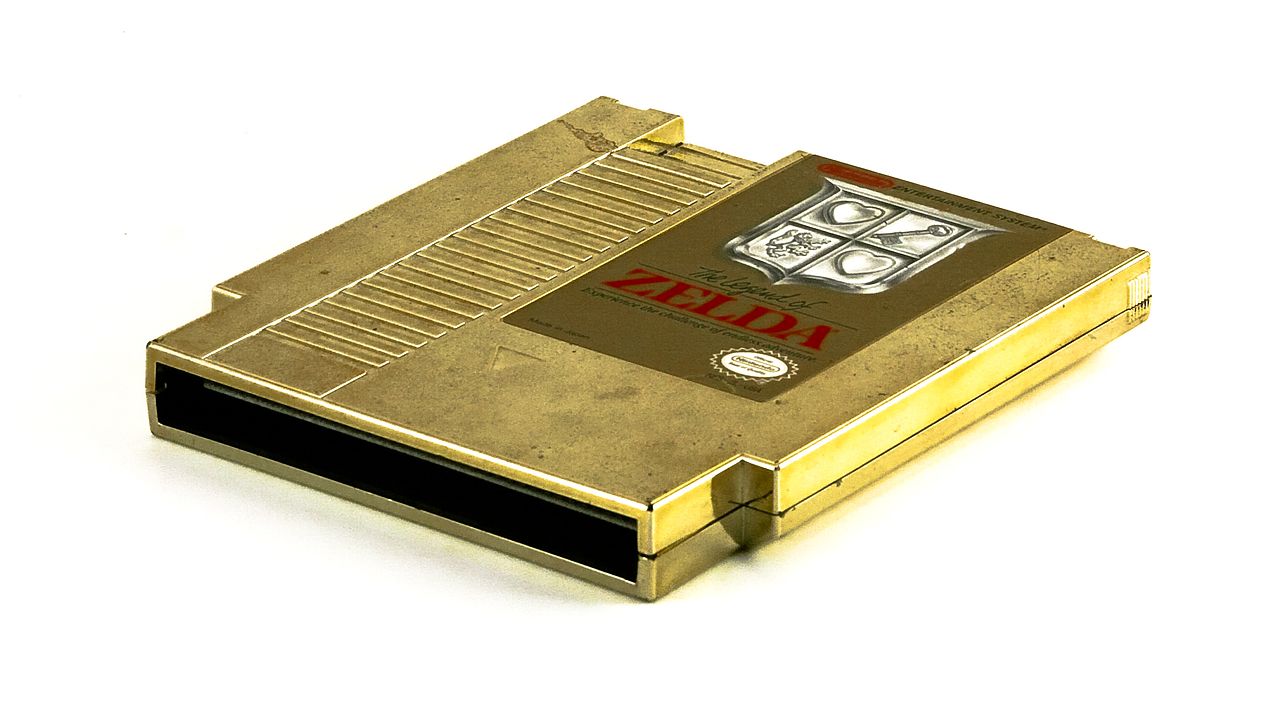 Legend of Zelda golden cartridge NES Nintendo classic game collectible