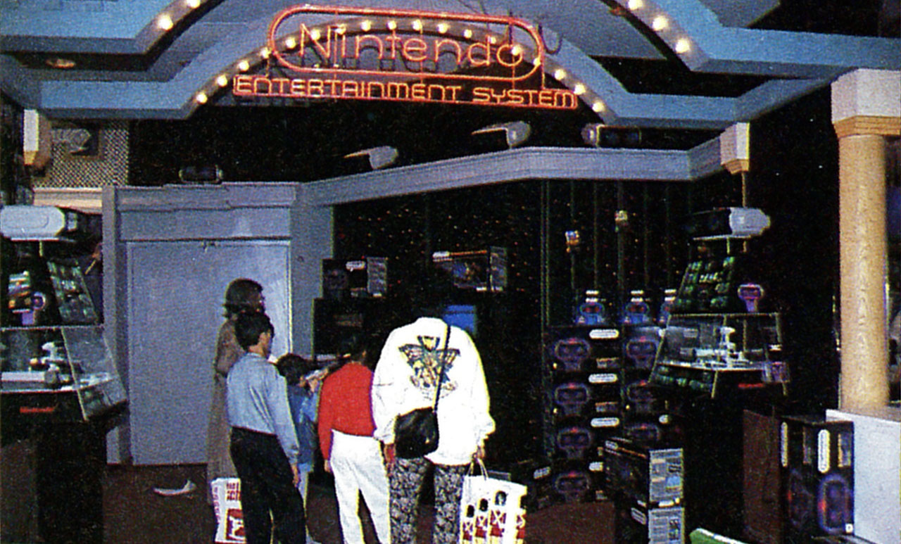 Nintendo's prestigious display at FAO Schwarz in New York City circa 1986 showcasing the NES to upscale consumers