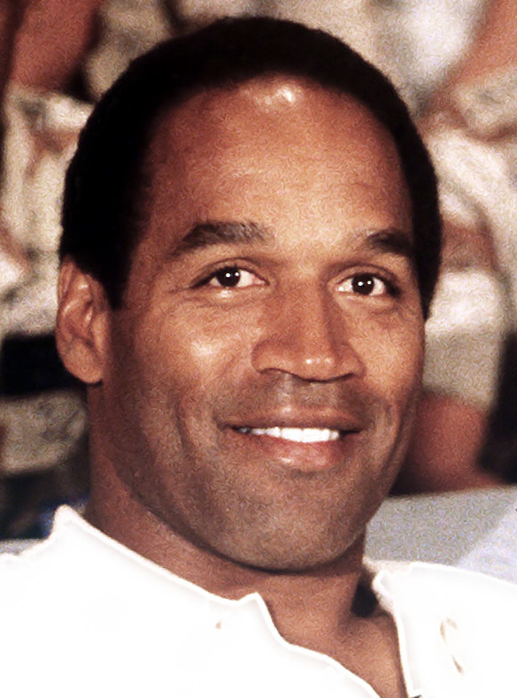 OJ Simpson during a military visit in 1990 before his famous trial