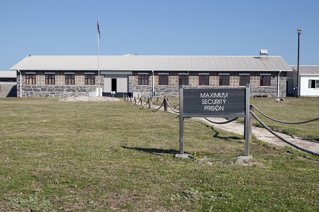 Robben Island maximum security prison where Nelson Mandela was held during apartheid
