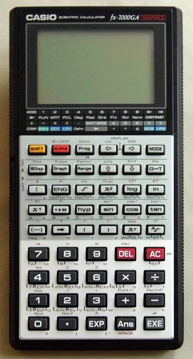 Casio fx-7000GA graphing calculator from 1990