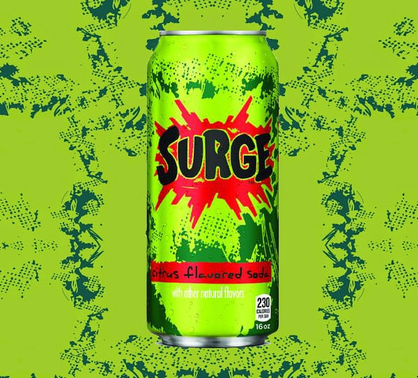 Surge soda by Coca-Cola the extreme green citrus drink of the 90s