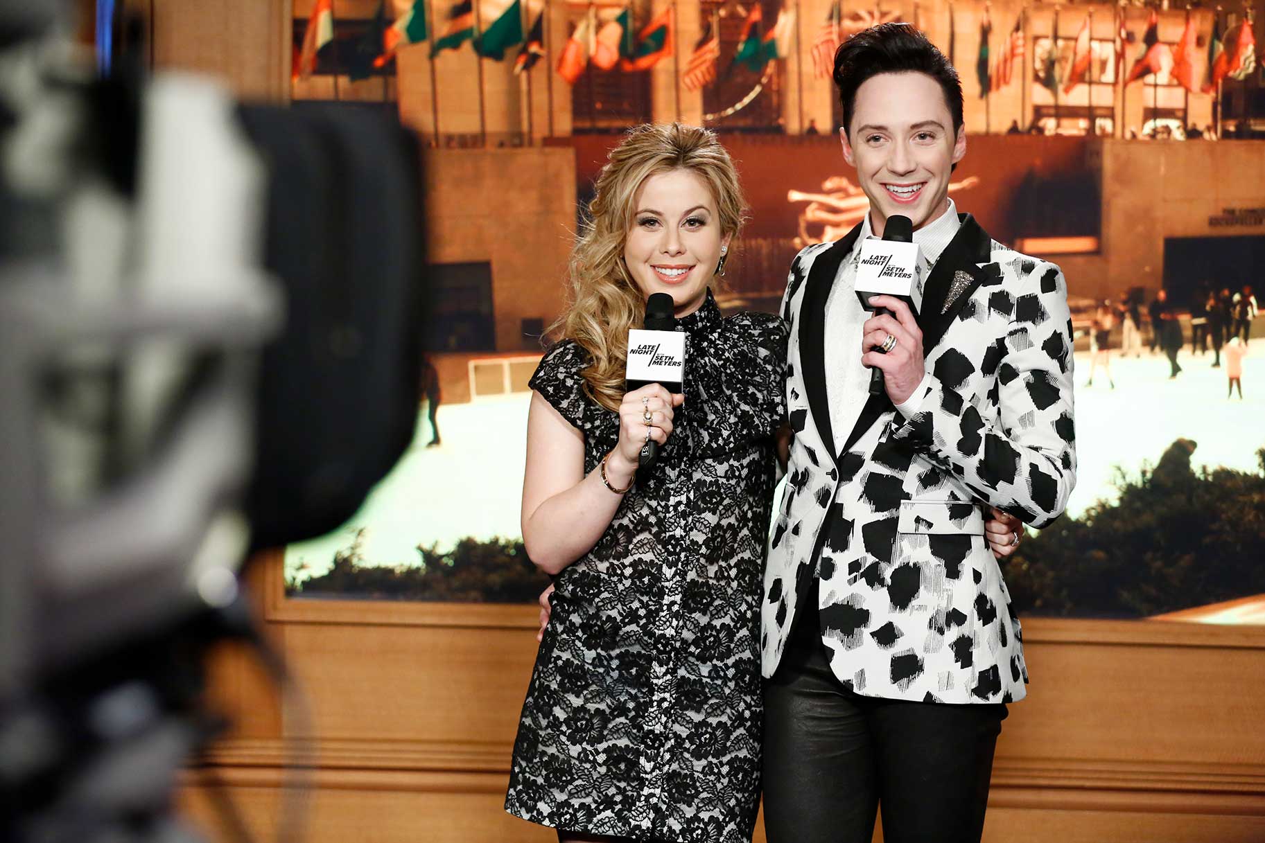 Tara Lipinski and Johnny Weir NBC figure skating commentators
