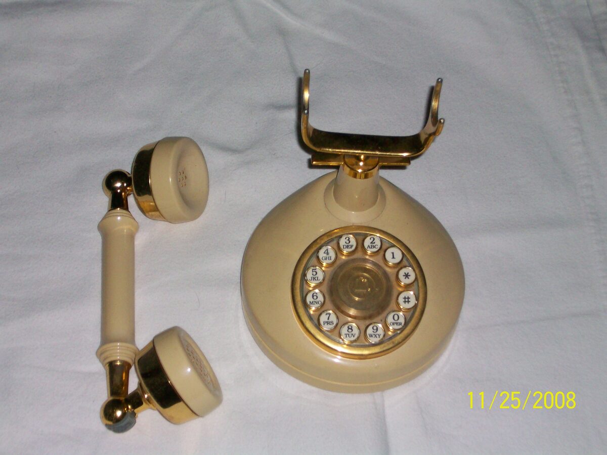 Touch-tone design line telephone that replaced the rotary dial phone