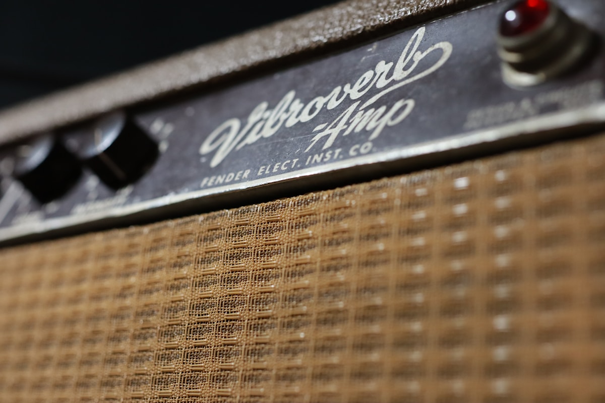 Vintage guitar amplifier from the 1980s rock and metal era