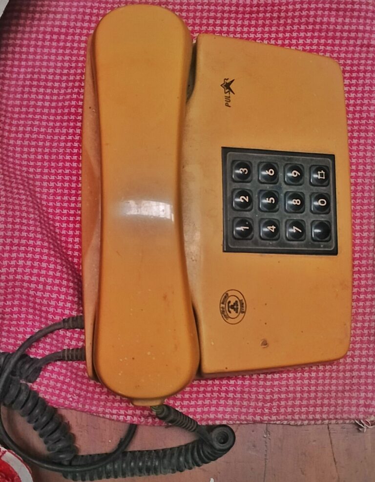 Vintage rotary landline telephone