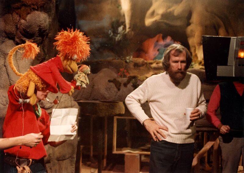Jim Henson behind the scenes on Fraggle Rock set in Toronto 1982