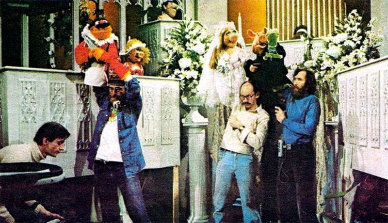 Jim Henson and Muppet performers behind the scenes