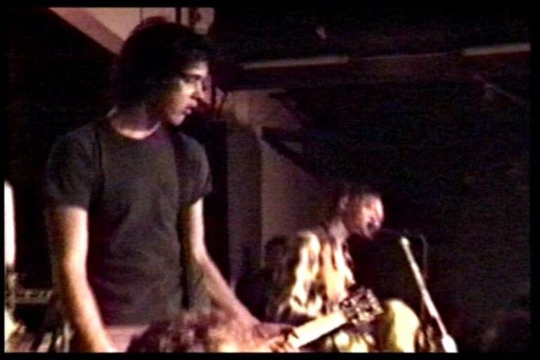 Kurt Cobain and Krist Novoselic performing at Seattle's OK Hotel on April 17, 1991