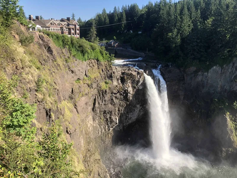 Snoqualmie Falls in Washington state, the iconic waterfall from Twin Peaks opening credits