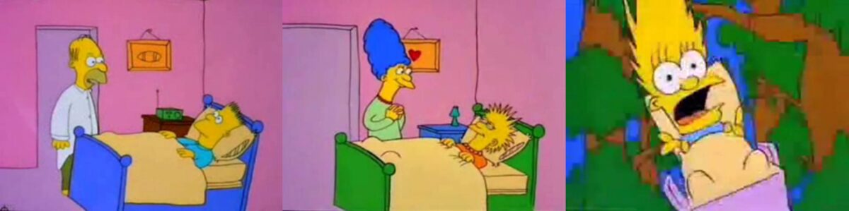 Tracey Ullman Simpsons Good Night short frame from the April 19 1987 TV debut