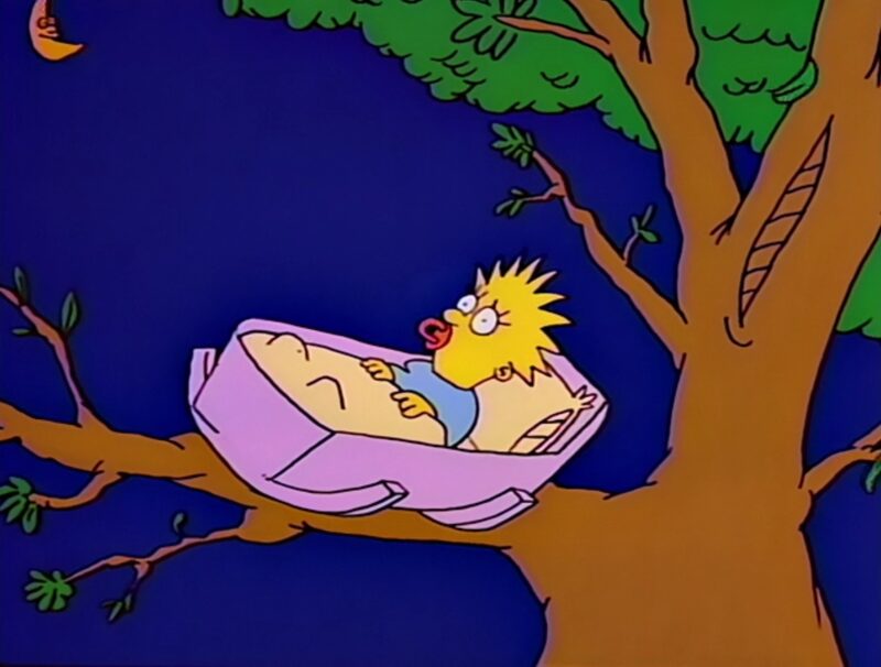 Tracey Ullman Simpsons Maggie Rock a Bye Baby scene from the shorts era