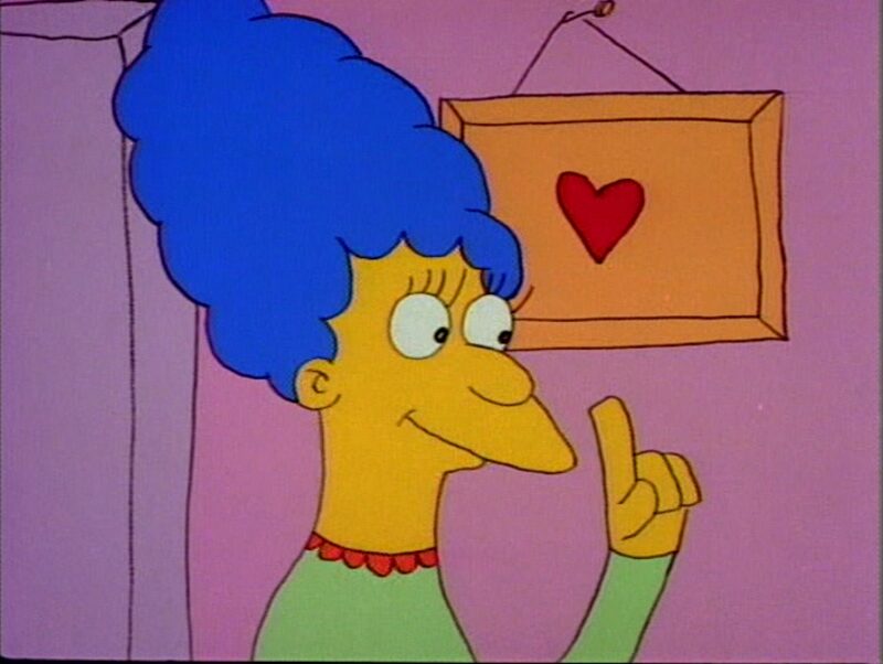 Tracey Ullman Simpsons Marge frame showing the rough original 1987 animation style