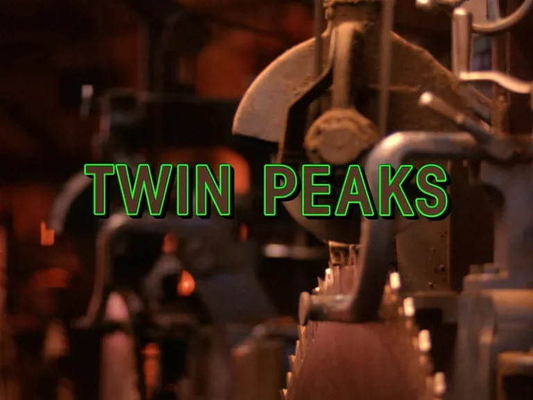 Twin Peaks opening credits showing sawmill machinery from the 1990 ABC pilot episode