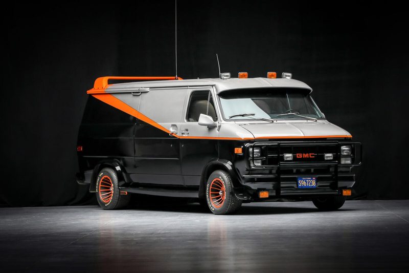 A-Team 1983 GMC Vandura van black silver red stripe BA Baracus